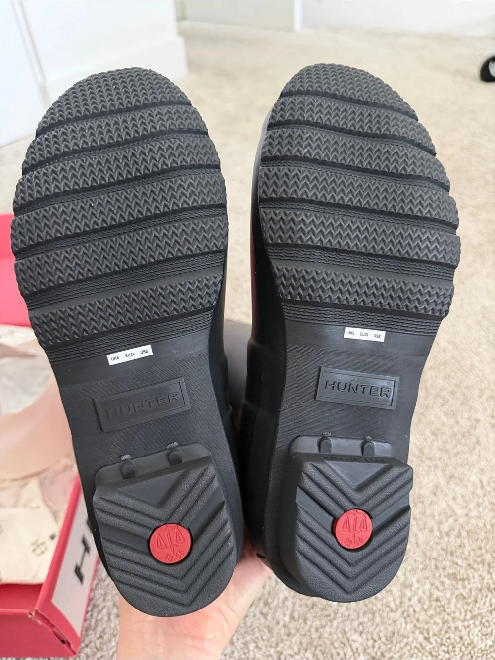 Hunter Original Tall Waterproof Rain Boot Black - Size 8 - New in Box